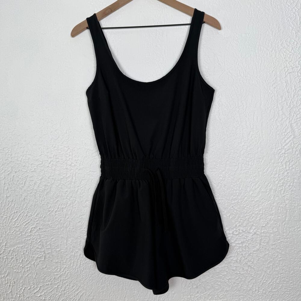 Abercrombie & Fitch Sleeveless Active Athletic Romper Black Size Small